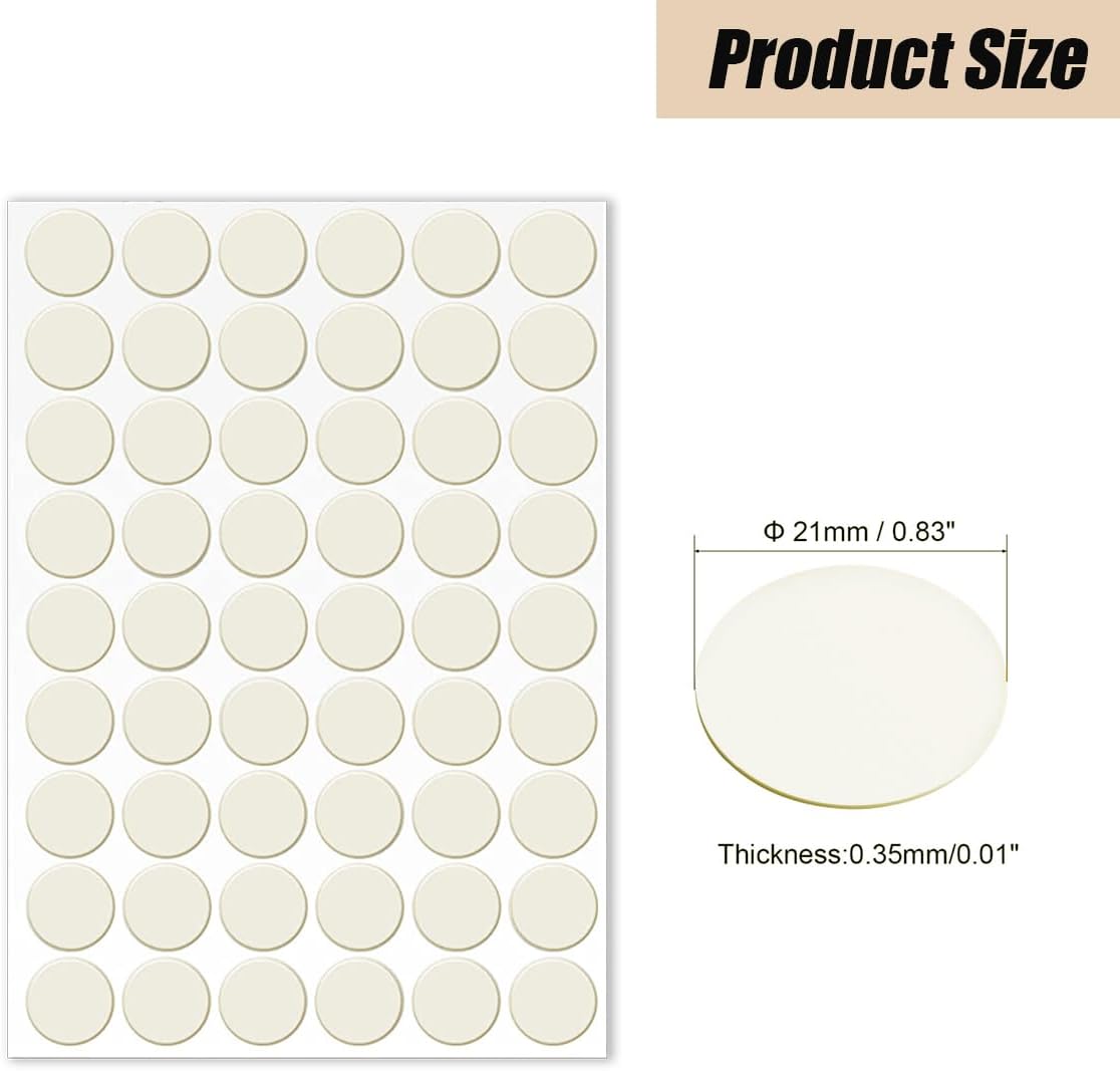 1160 Pezzi Adesivi Copriforo Per Viti Mobili - Autoadesivi Bianchi In PVC, 3 Dimensioni (12/15/21 Mm), Per Armadi E Cucine