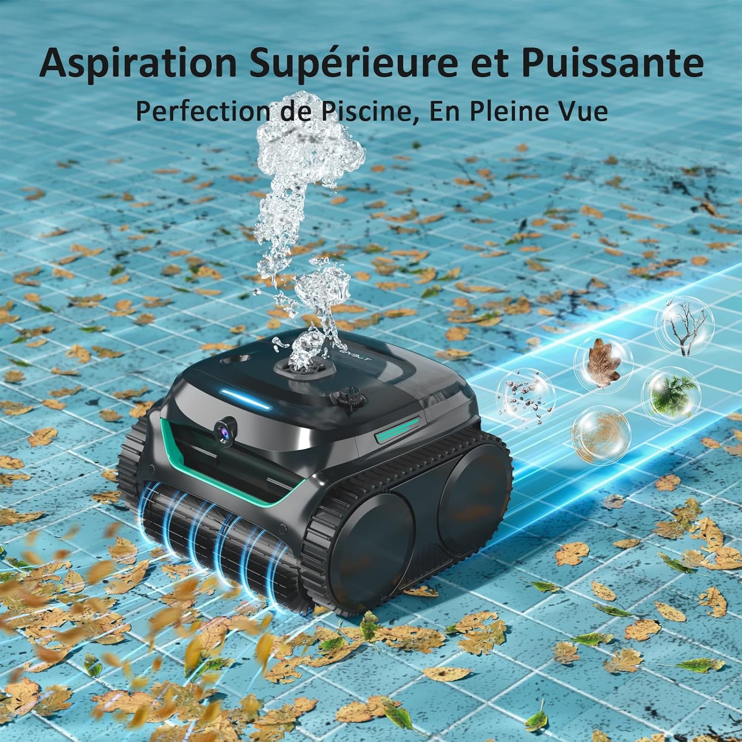 Robot de Piscine Sans Fil WYBOT C2 Vision avec Smart Vision, Navigation Intelligente, 8 Modes de Nettoyage, batterie longue durée - 8