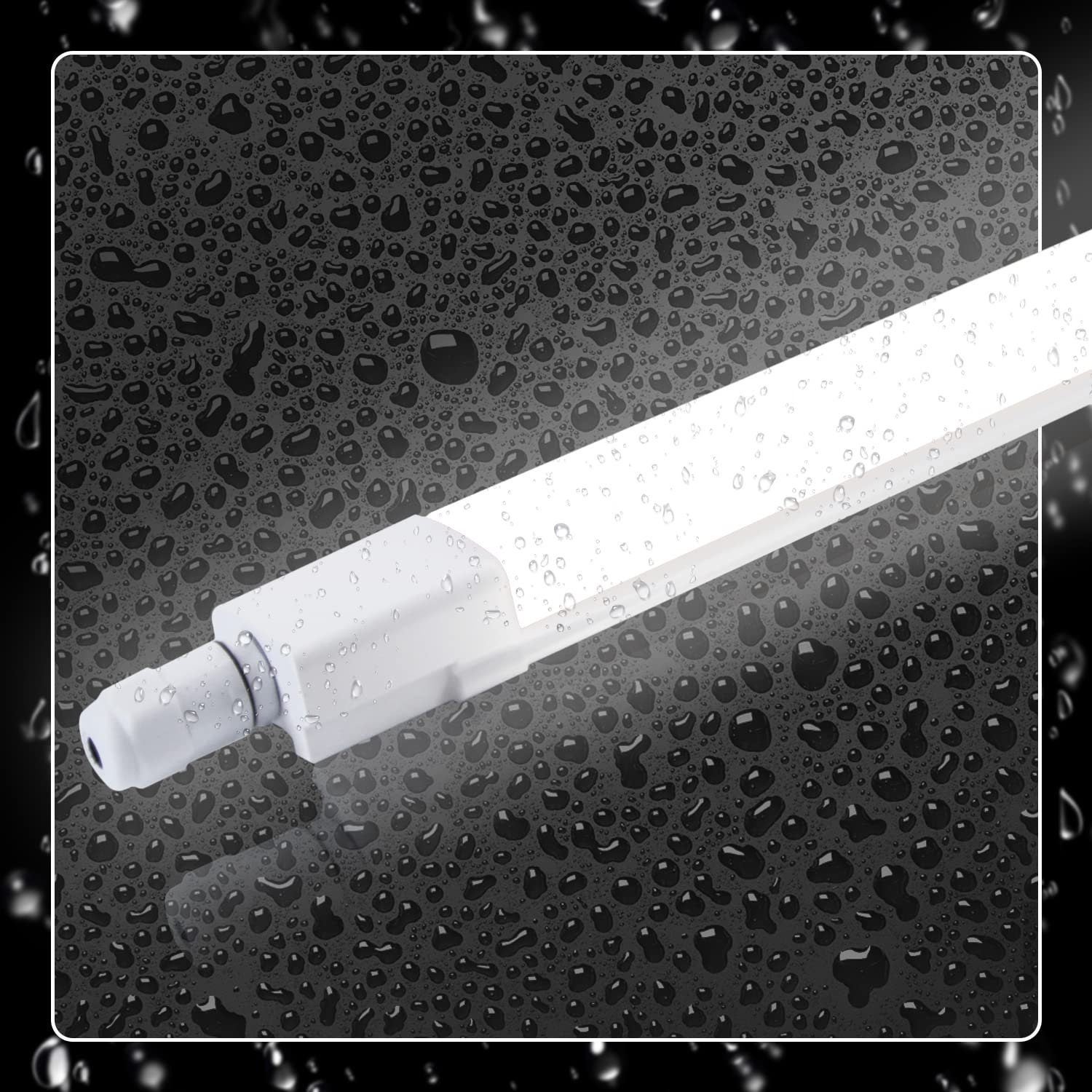 ZMH Lampa sufitowa IP65, wodoodporna świetlówka 120 cm