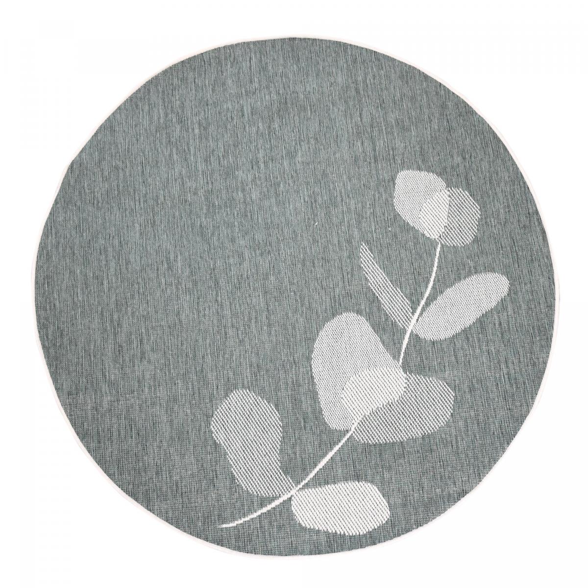 D Rond Tapis rond d'extérieur, kilim reversible Ø100cm LYN2 D ROND REVERSIBLE ...