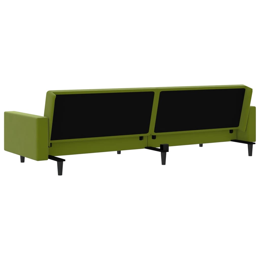 Canapé-lit | Lit simple | Canapé convertible à 2 places vert clair velours CFW49881 - 8