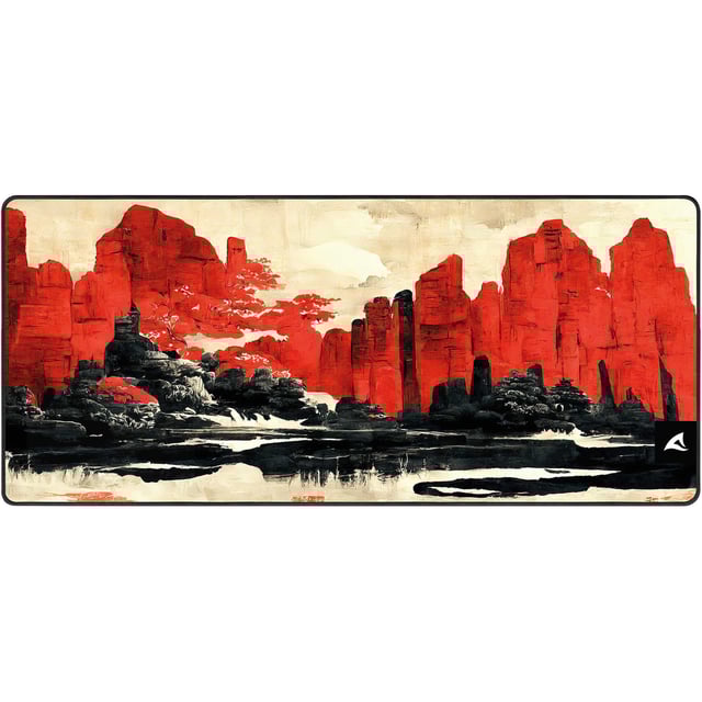 Sharkoon Skiller SGP30 D3 Marrone Chiaro, Rosso, Nero - Tappetino per mouse - XXL - 900 x 400 mm