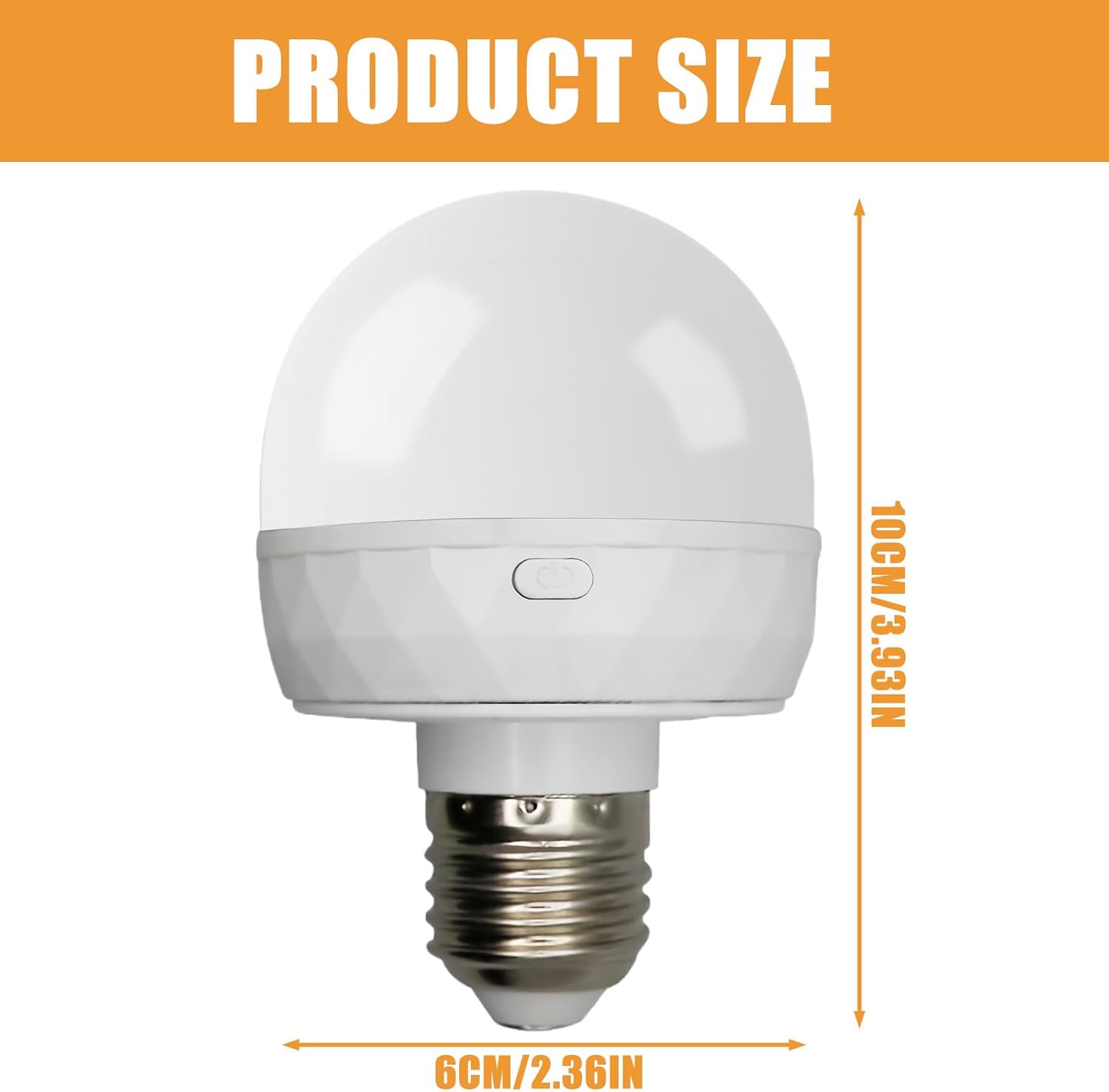 Ampoule rechargeable avec télécommande, culot E27, 3 couleurs dimmables, piles incluses, convient pour l'éclairage de secours, 2500 mAh. - 2