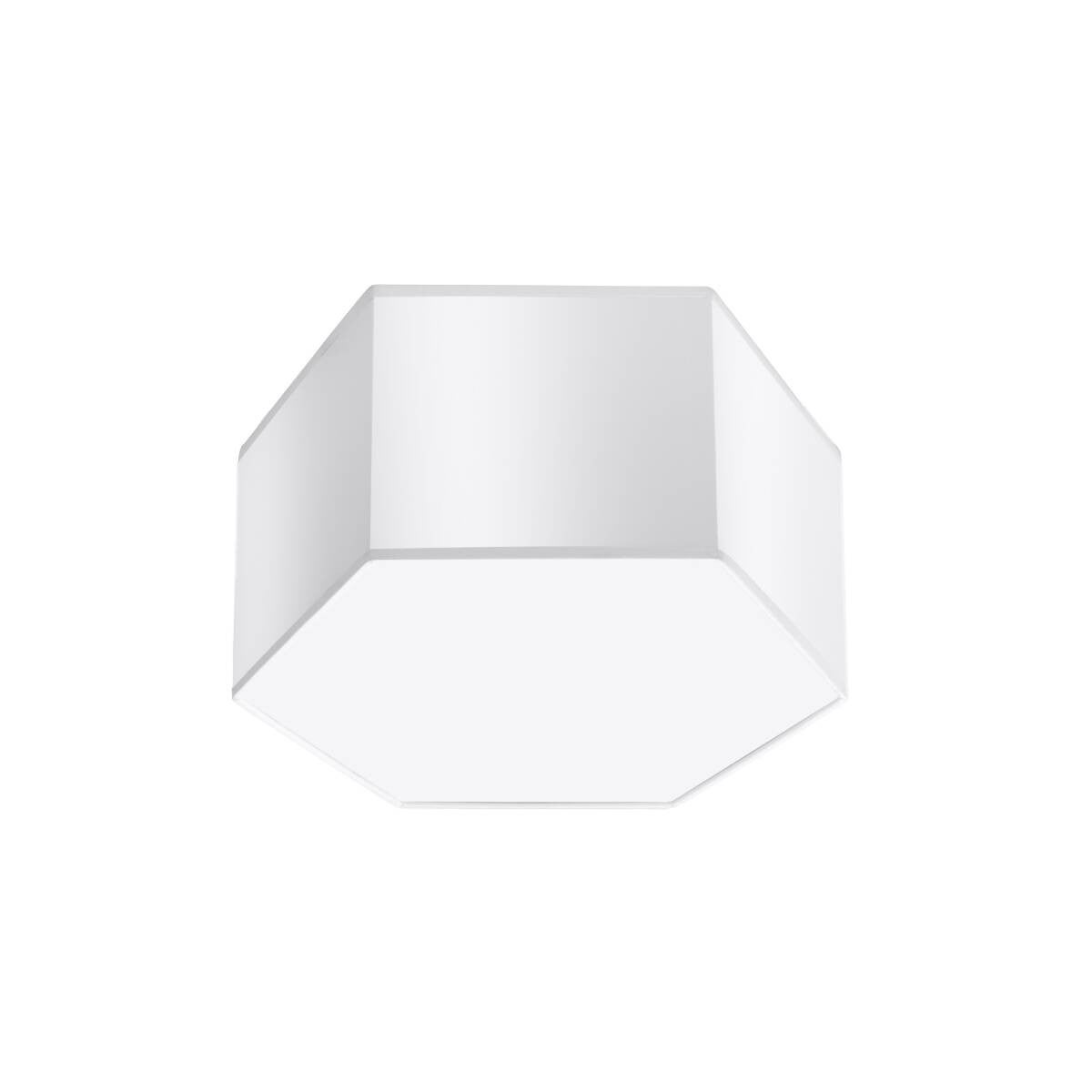 Plafon Sunde heksagon biały 2xE27x15W wym: 15,5 x 26,5 cm IP20 tworzywo sztuczne Sollux Lighting