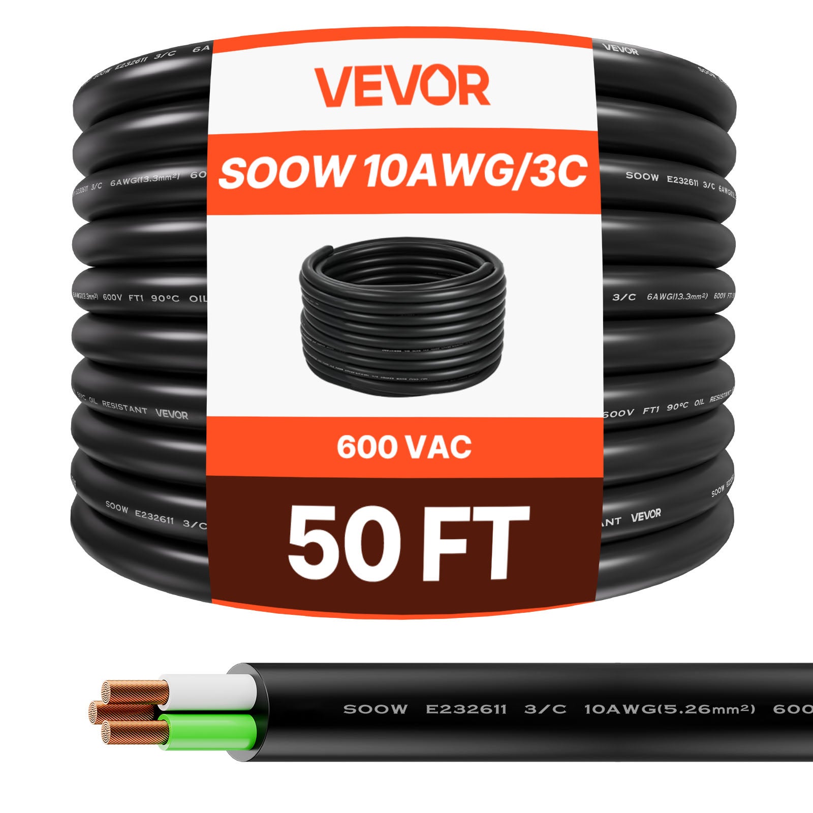 2 x 80cm : fils / câble d'alimentation HO7-VK 16 mm² souple embouts