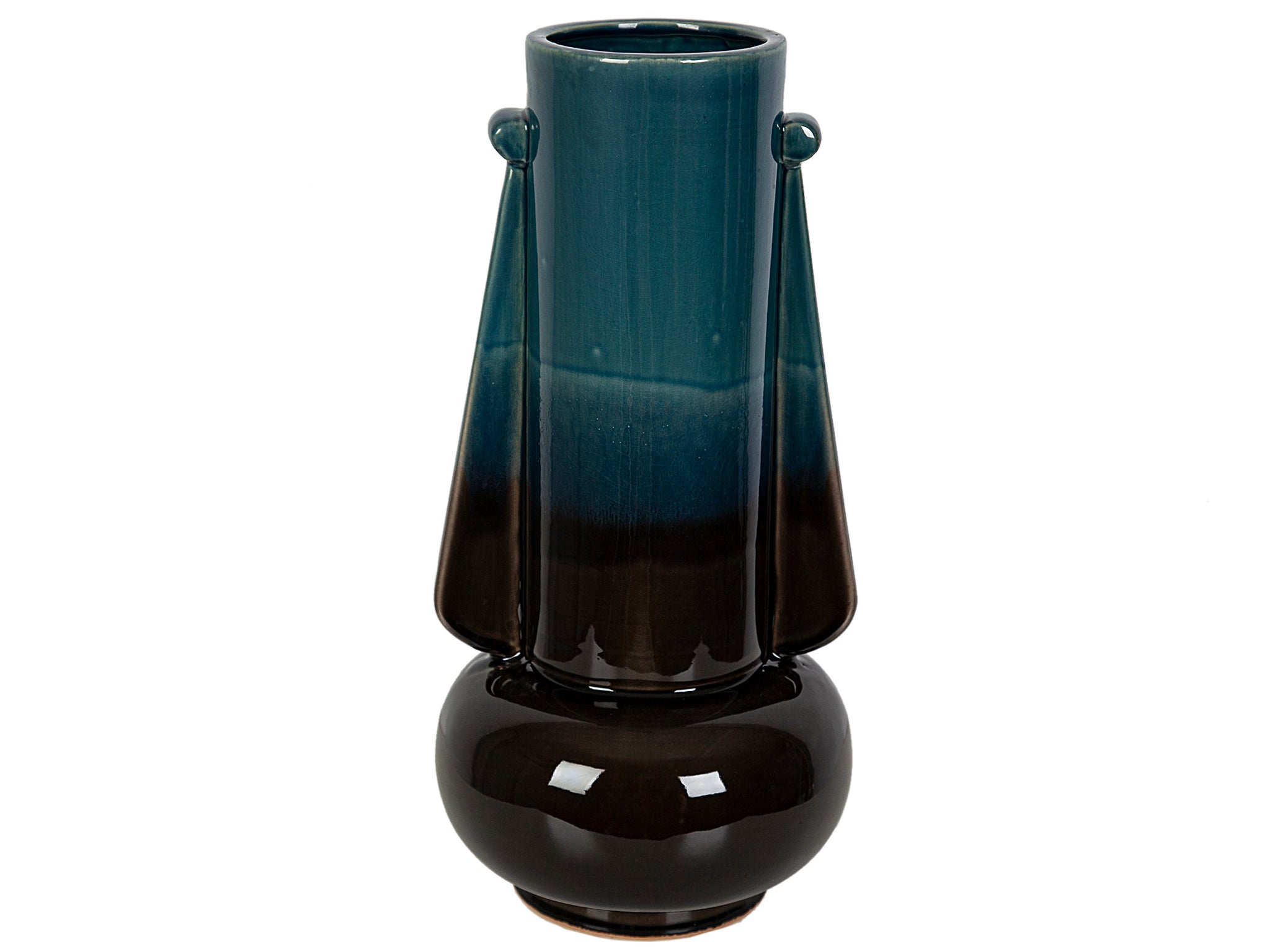 Vase Céramique Bleu – Design Scandinave Vintage – Ebeling – 27 Cm – Exceptionnel
