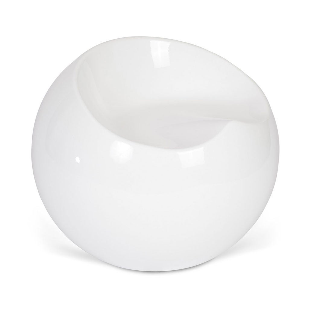 Sillón puff taburete blanco brillo, 57x47 cm, comedor - oficina - salón - teletrabajo - cocina