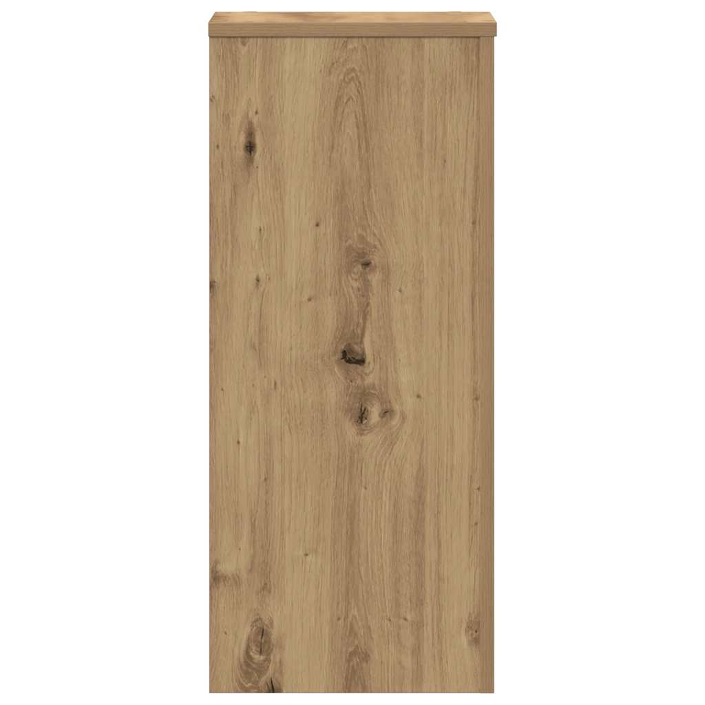 Lot de 2 supports pour plantes chêne artisanal en panneau de bois - 4