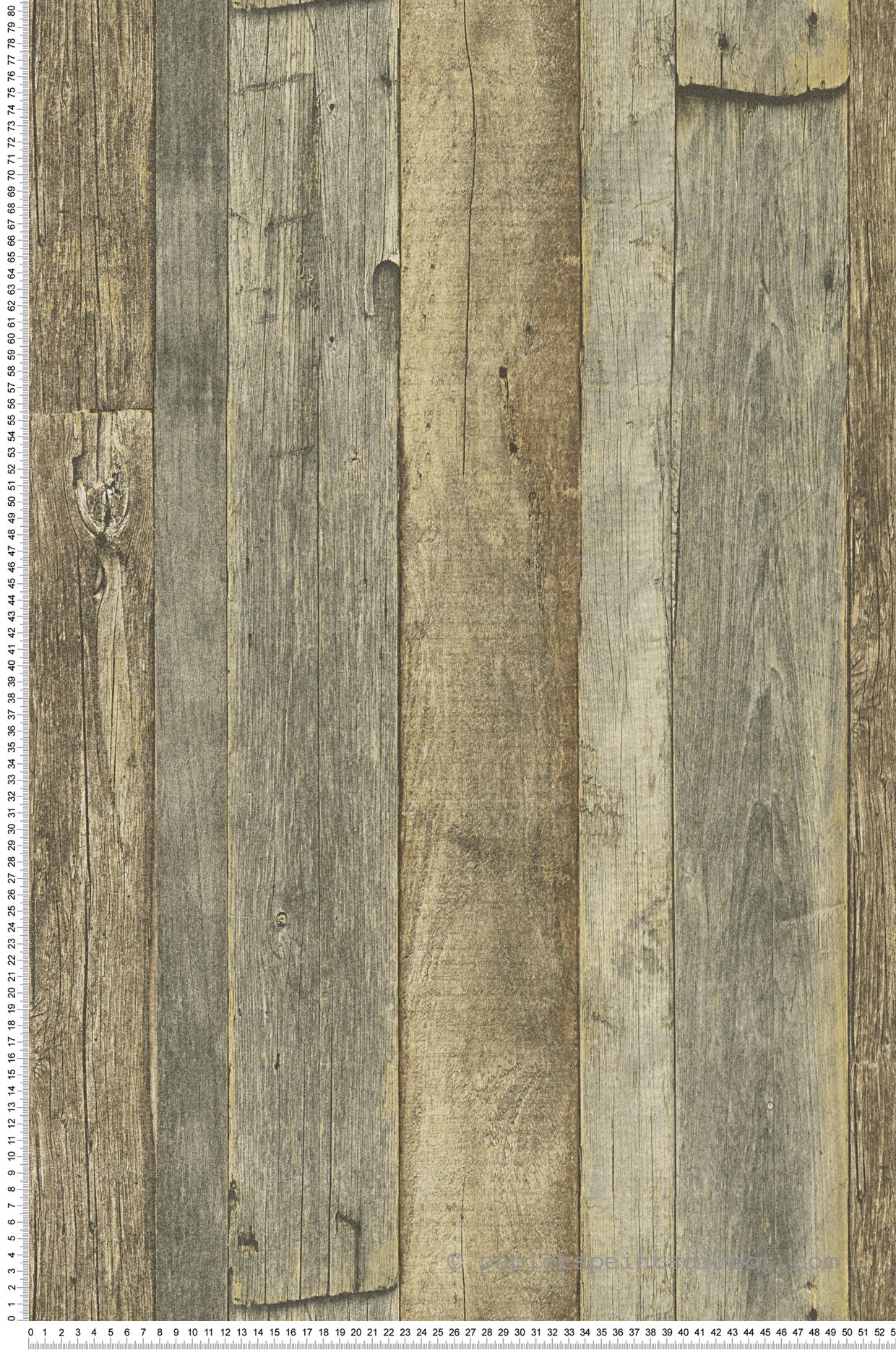 Tapeta wygląd drewna brązowym,żółtymIkremowym - 53 cm x 10.05 m - A.S. CRÉATION