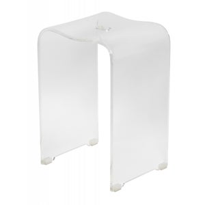 Swiss Aqua Technologies Tabouret ergonomique de salle de bain avec pieds antidérapants, Transparent, PMR (SATSTOLPLASTT)