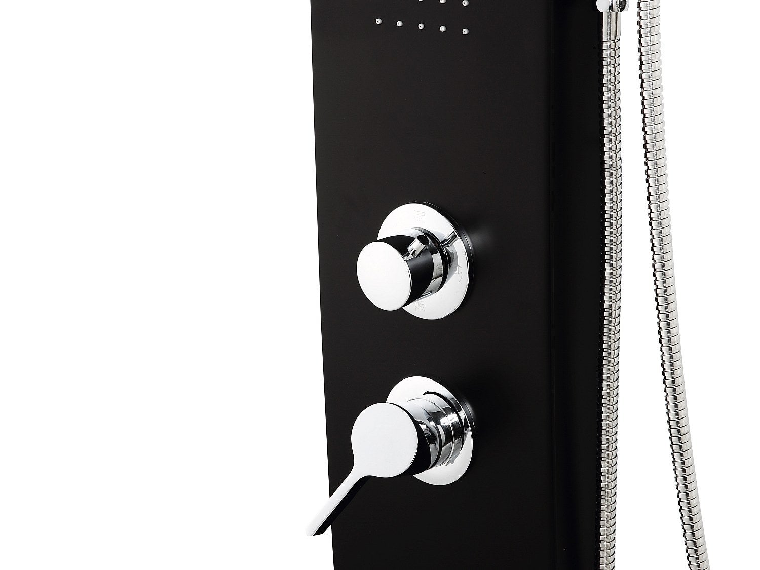 Columna de ducha de hidromasaje KOURBEA - Negro - 20x132 cm - 5