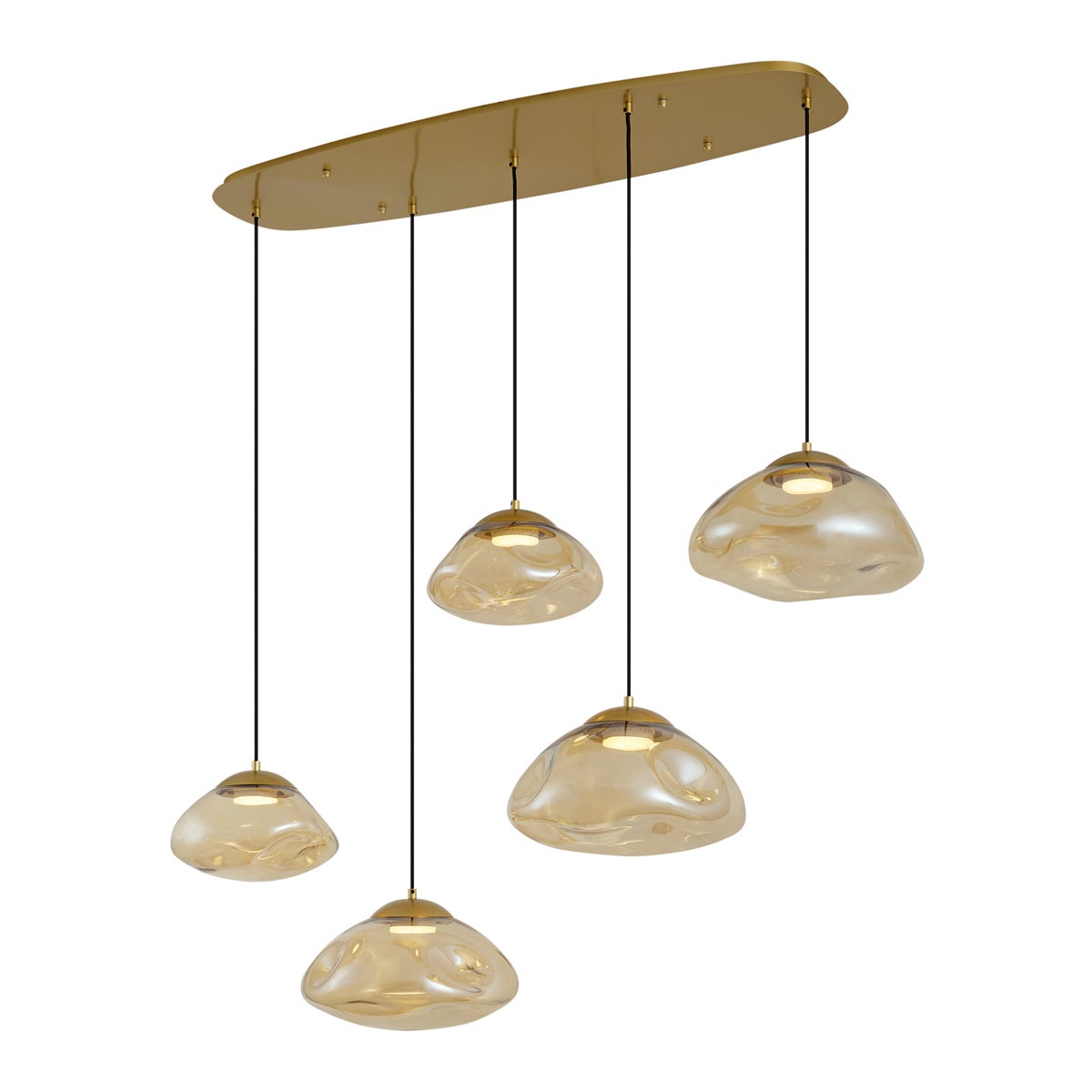 Qazqa chic de hotel lámpara colgante con pantalla (5 luces) para mesa ...
