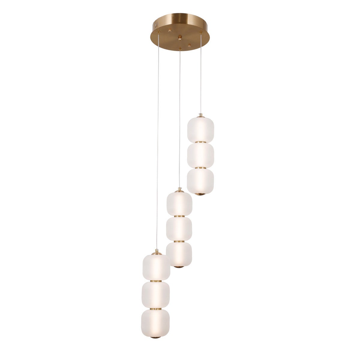 Lampa wisząca GANTI LED 20W Ciepła biel 2170lm złoto-opalowa wym: 120 x 31 x 31 cm Italux