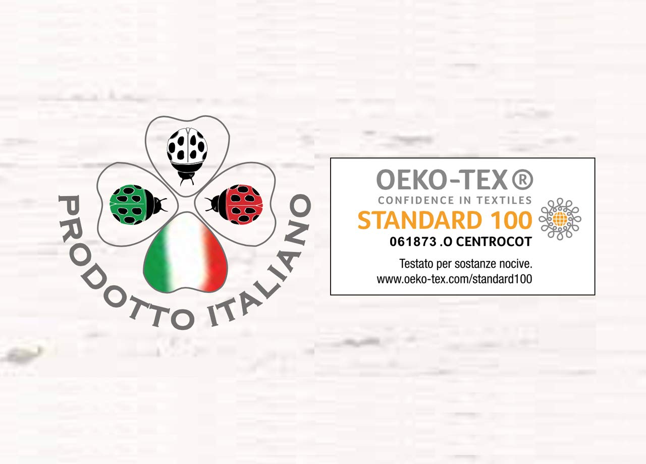 Federe Cuscino 50x80 Cm Cotone 100% - Set Di 2, Fantasia Rigata Zig Zag, Bottoni Laterali, Made In Italy - Foto 9