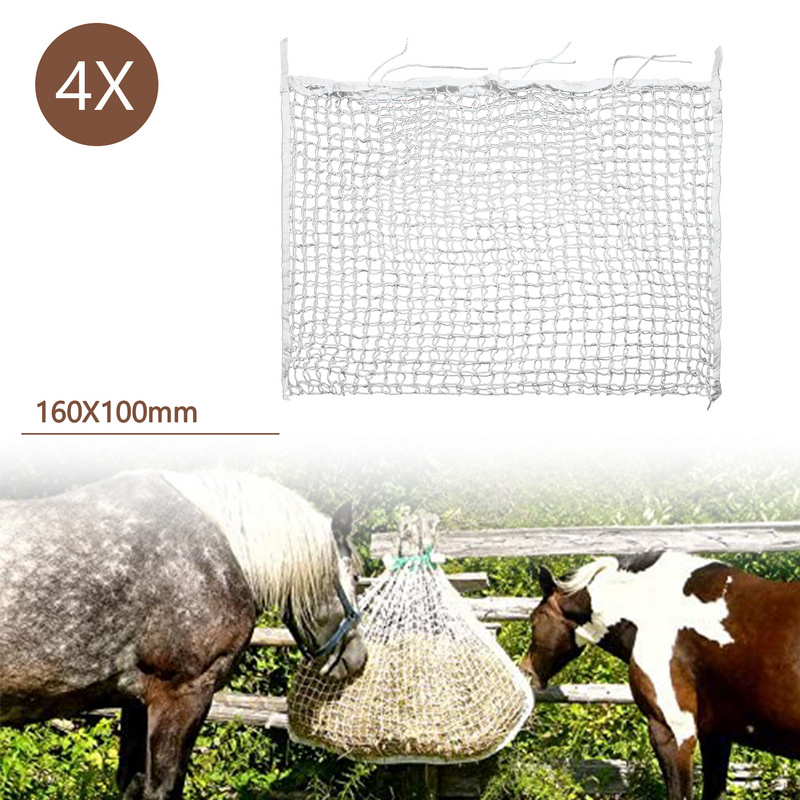 Lot De 2 Filets à Foin à Alimentation Lente Pour Chevaux - Grande Capacité - Noirs - Neufs