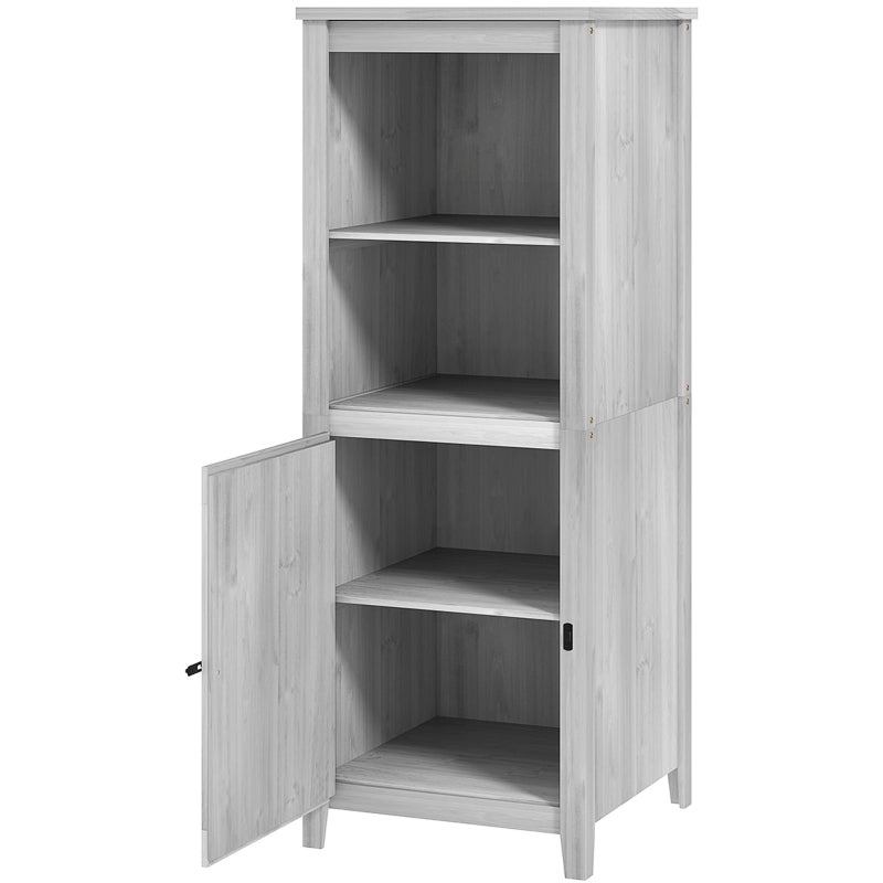 Caseta De Jardín De Madera Outsunny, Resistente A La Intemperie, 60 X 60 X 160 Cm Con Puerta Estantes Regulables En Altura Y Armario Con Cerradura 98113808