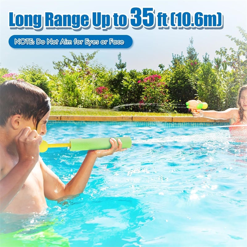 Lot de 8 pistolets à eau à mousse pour enfants et adultes, pistolets à eau super amusants pour piscine, plage, jardin, jeux d'été - 3