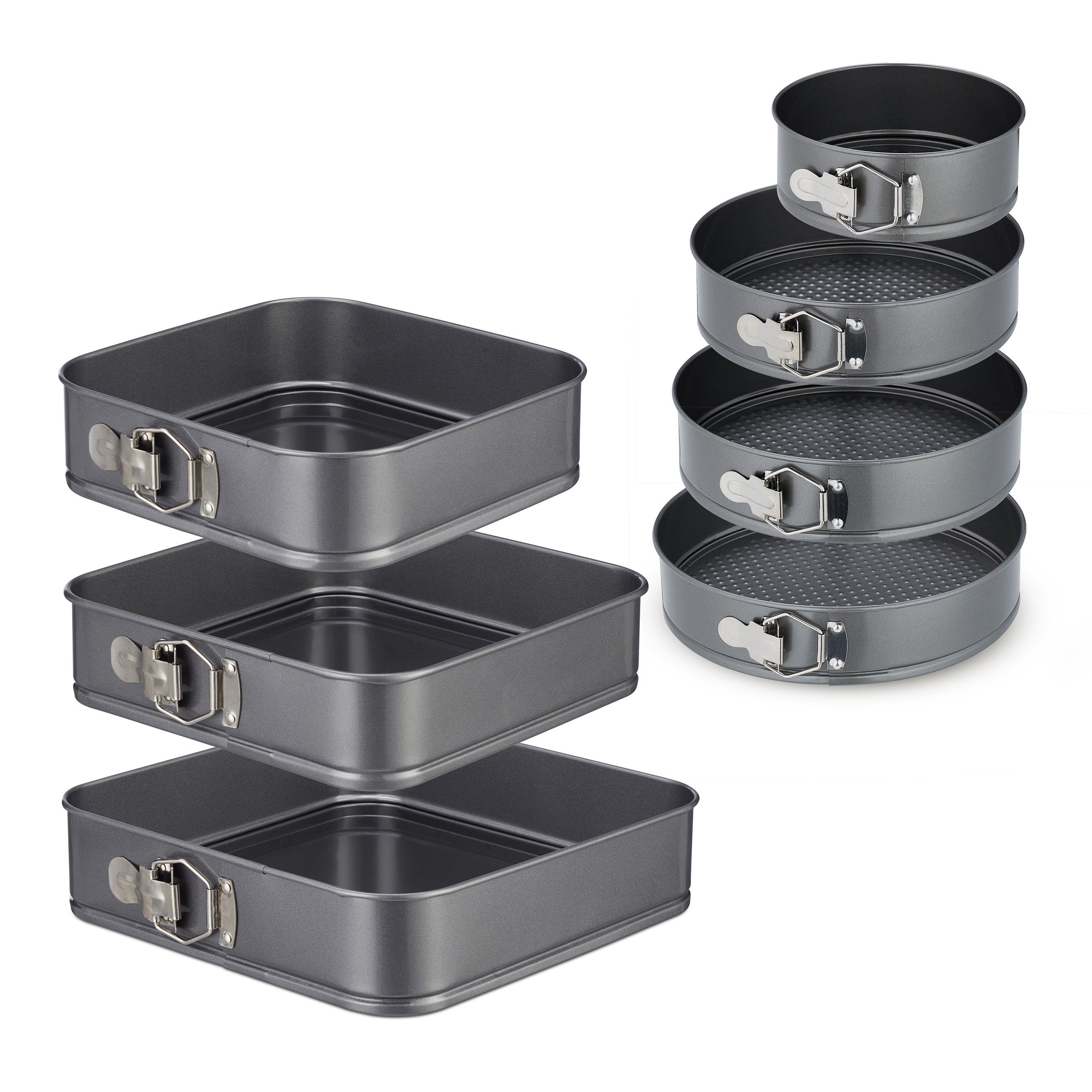 Relaxdays Set Da 3 Teglie Rotonde Per Dolci, Forme 24