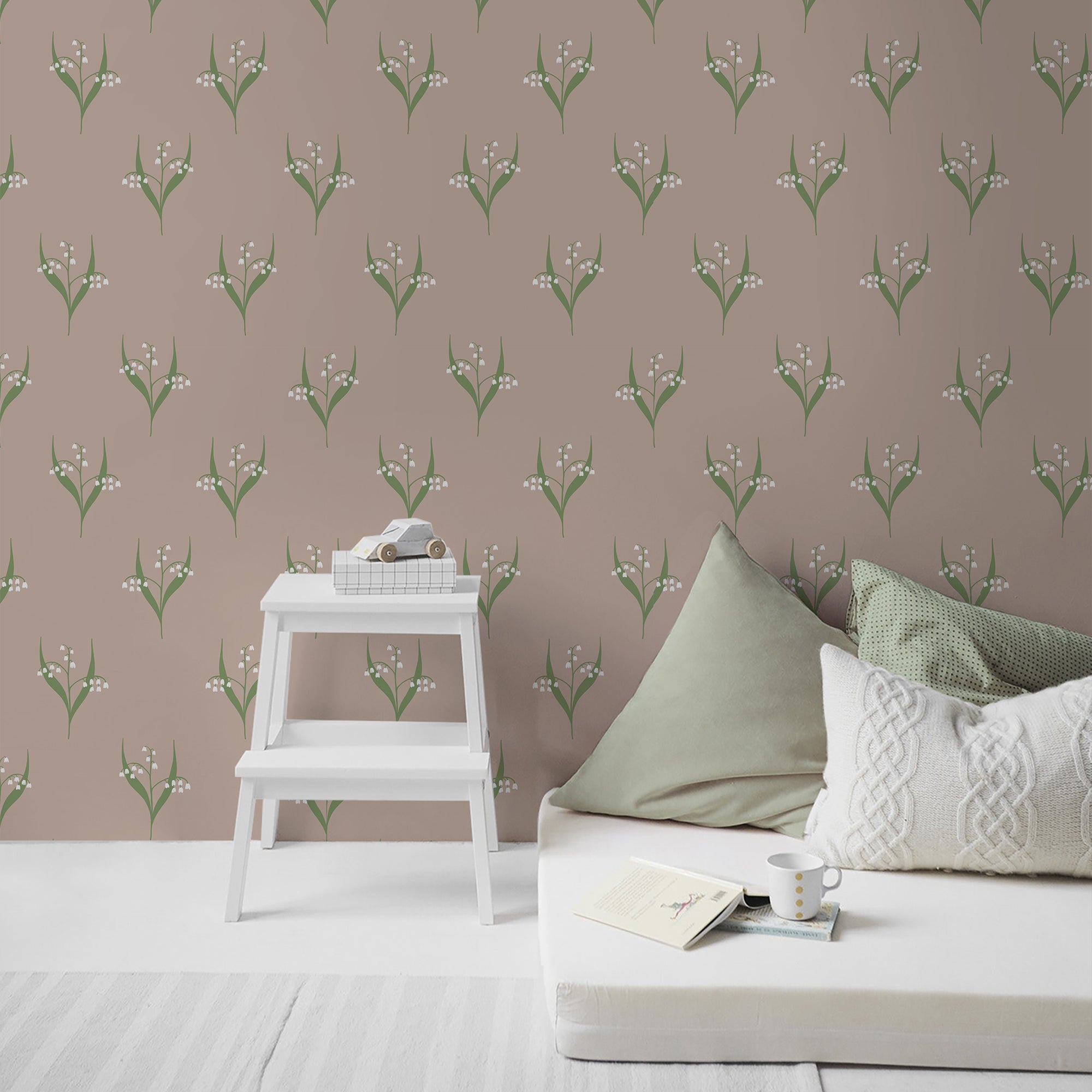 Papier peint intissé Lilly 1005 x 52cm Rose | Leroy Merlin