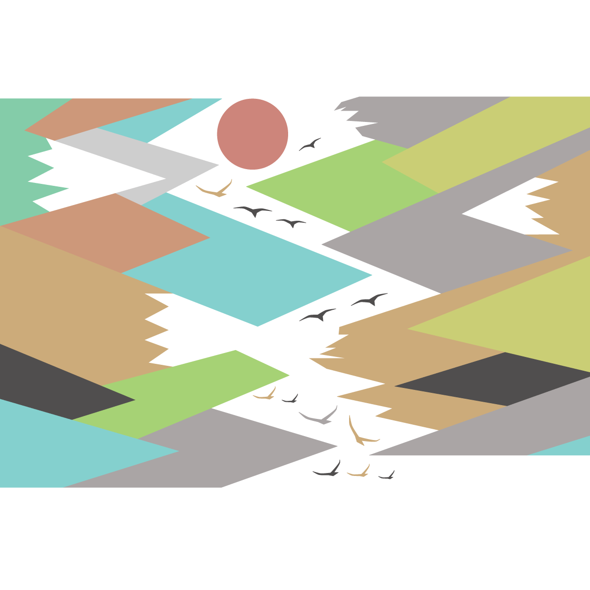 Adesivo bambino di montagna scandinavo agnieszka - Sticker adesivo - adesivi murali - 60x90cm - 2