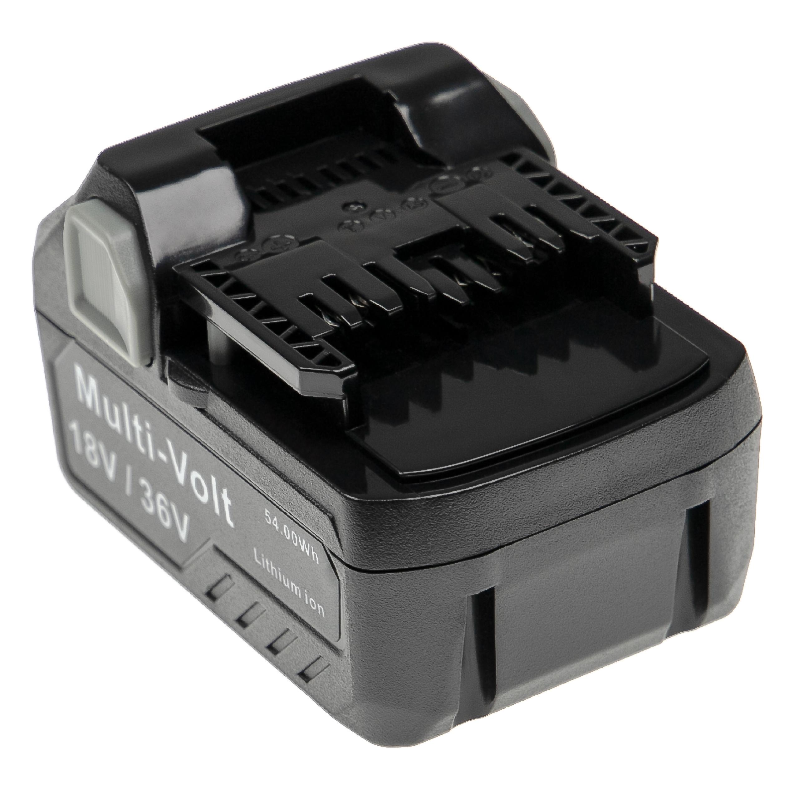 vhbw Batterie compatible avec HiKOKI C18DSL, C3605DA, C3605DYA, C3606DA, C3607DA outil électrique (3000 / 1500 mAh, Li-ion, 18 / 36 V) - 3