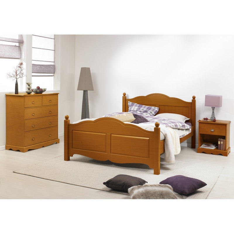 Commode Pin Miel de Style Anglais 5 Tiroirs L 96.2 H 97.4 P 42.5 cm - 3