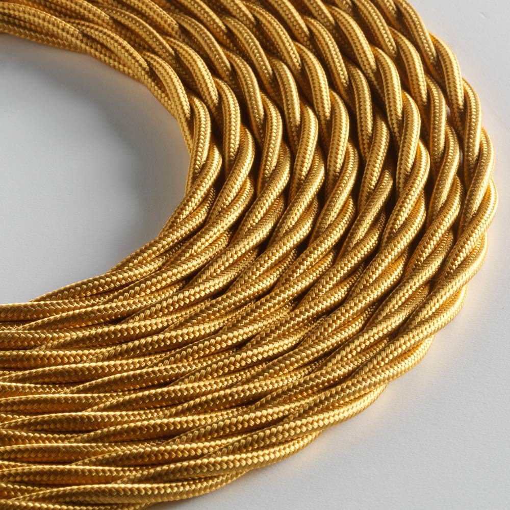 Klartext BELLE ÉPOQUE Textilkabel – Vintage Elektrokabel 3×1,5 Mm, 3 Meter, Braun