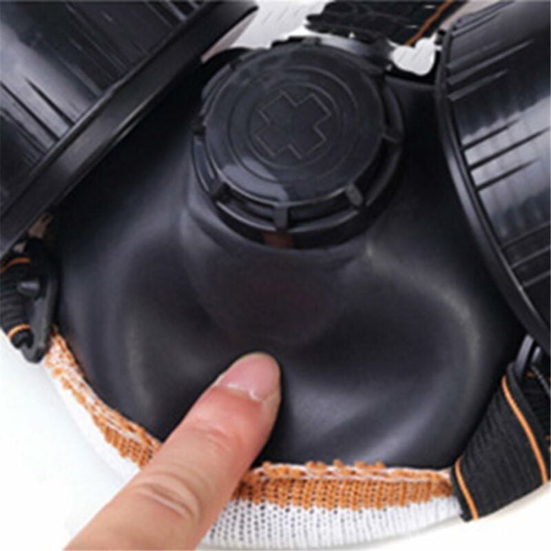 Masque à gaz professionnel masque de peinture au charbon actif respirateur avec 2 filtres anti-poussière, pesticides, formaldéhyde, laque colorée - 5