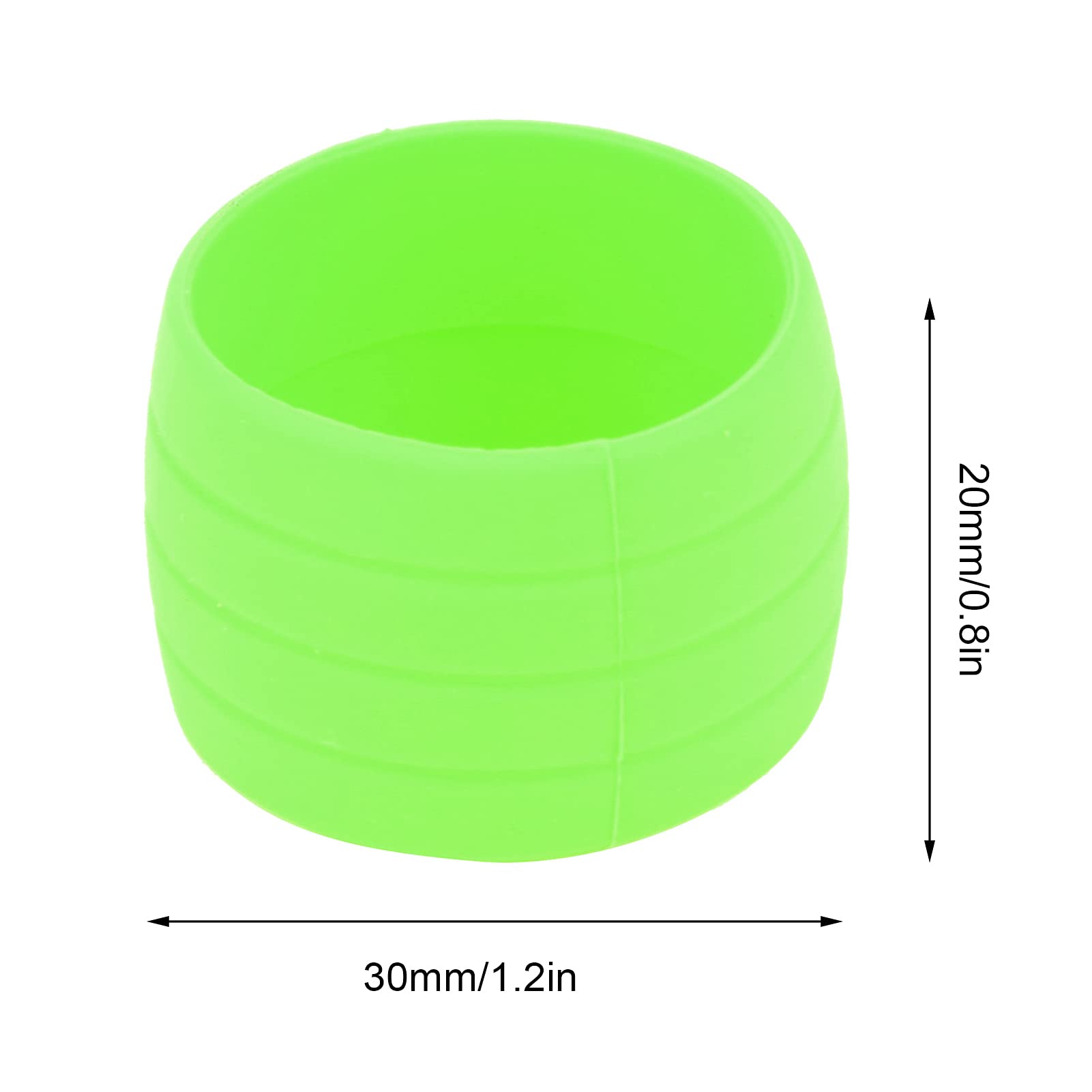 Anel de fixação elástico de silicone para bicicleta, anel anti-salto, alças para fita de barra de bicicleta de estrada (verde) - 6