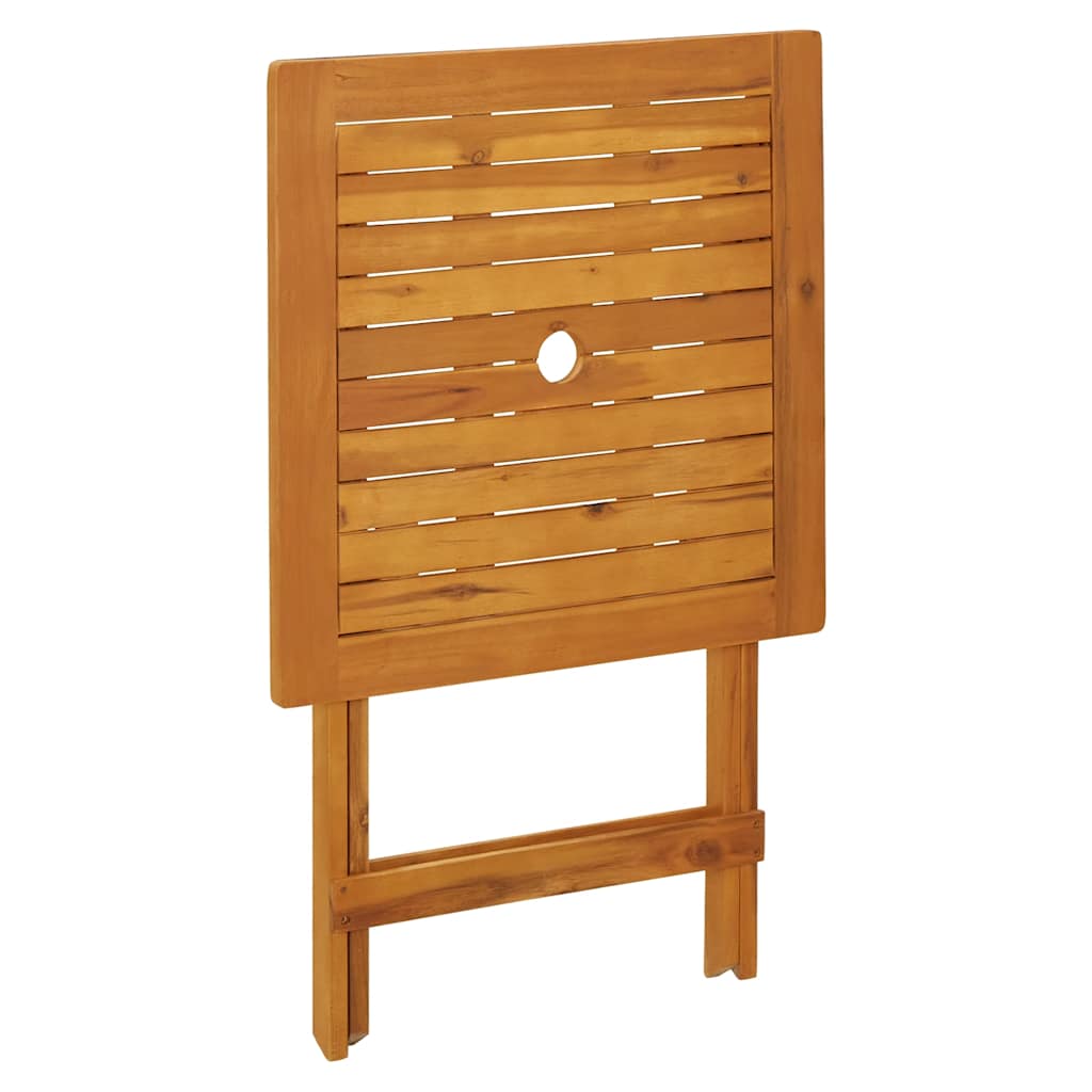Table d'appoint d'extérieur rectangulaire en Bois Marron 2 places - 5