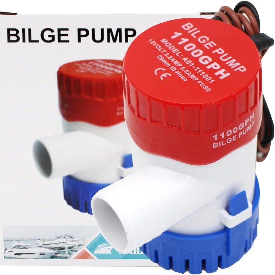 KAOLALI Pompe De Cale 12V 1100 GPH - Pompe Submersible Silencieuse Pour Bateau, Yacht, Marine - Sortie 29 Mm