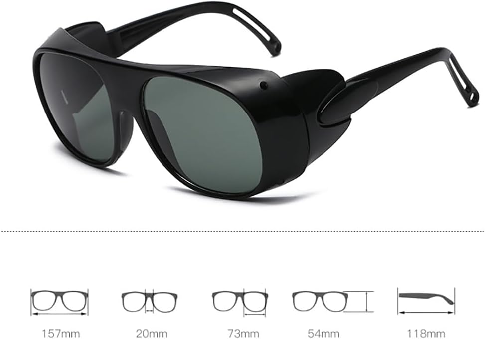 Lunettes de soudage de sécurité, anti-rayures, protection UV, lunettes de soudeur pour soudage, coupe et soudage TIG (gris foncé) - 2