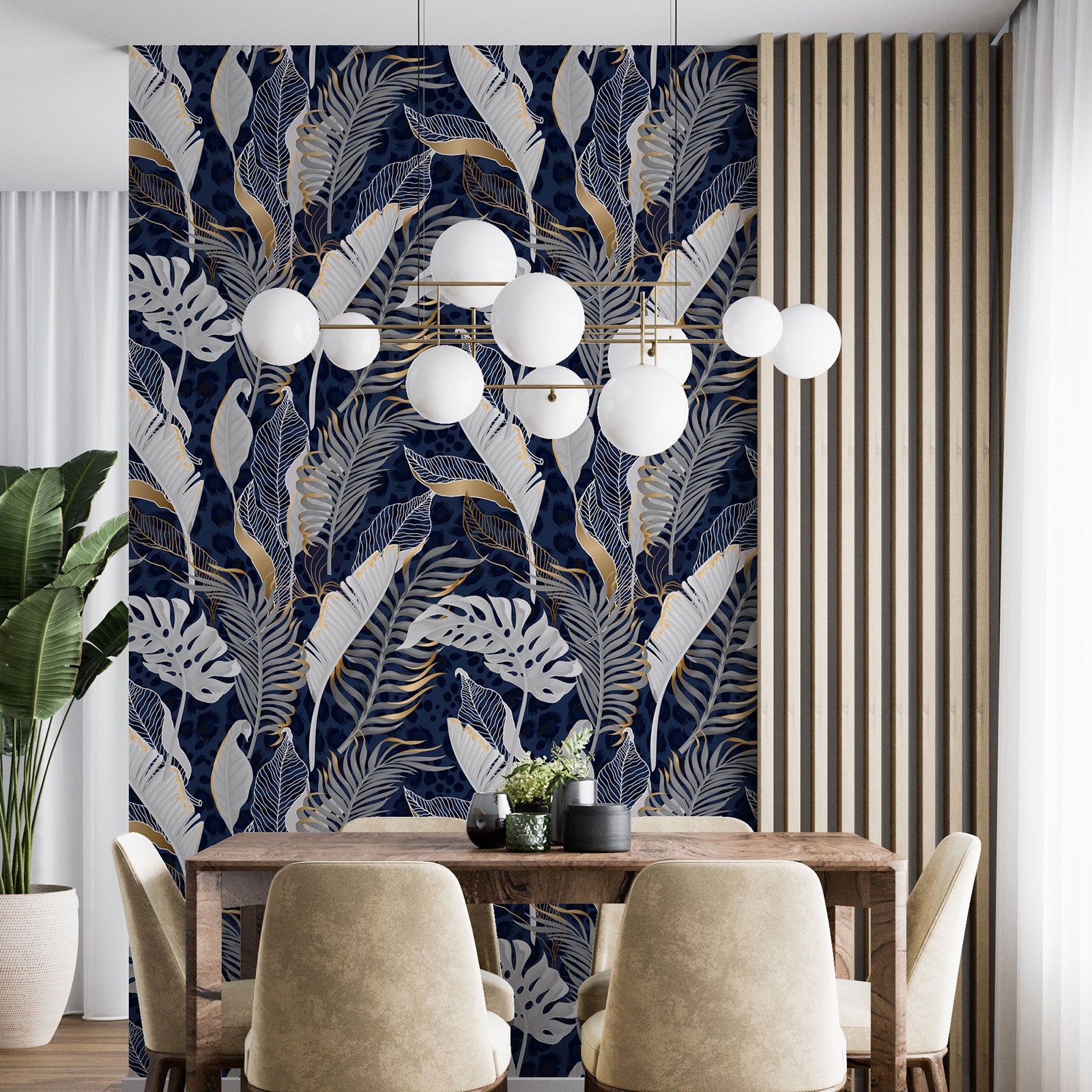 Bestlivings Elena Tenda A Pannello Con Stampa 60x260 Cm - Set 3 Pezzi - Trasparente E Leggera - 3
