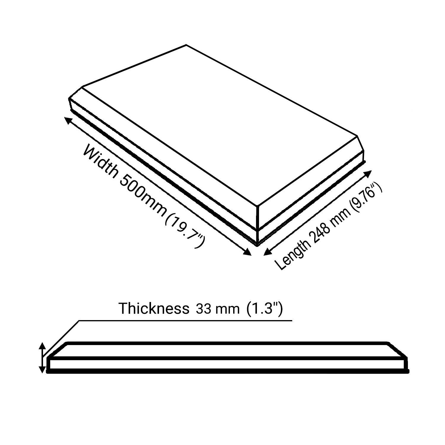 Lot de 4 Panneaux acoustiques étroits insonorisants WAVE 50x25x3 cm -0,5 m² surf.totale -MDF perforé laminé et mousse acoustique -Noir - 3