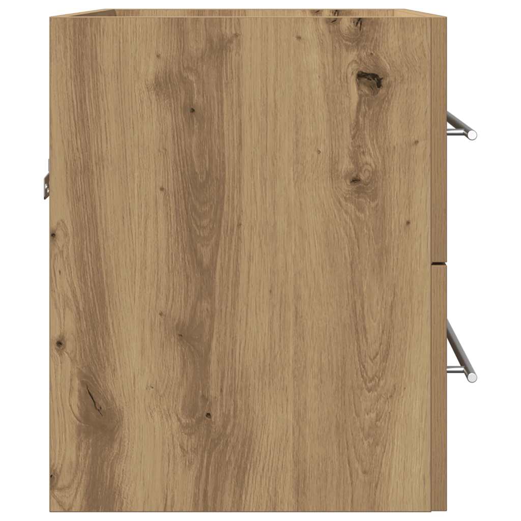 Mueble de lavabo de ba?o fabricado artesanalmente en madera de roble. - 7