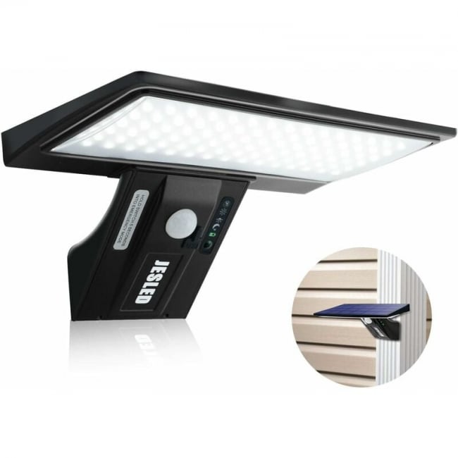 Lampa solarna zewnętrzna, 90 diod LED z czujnikiem ruchu, wodoodporna, ładowana przez USB