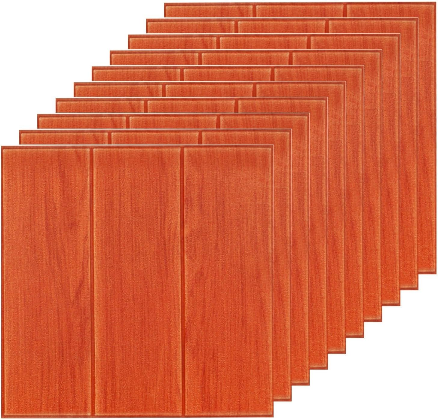20 paneles de pared 3D extraíbles con pegatinas de ladrillo y aislamiento acústico, fáciles de cortar e instalar.