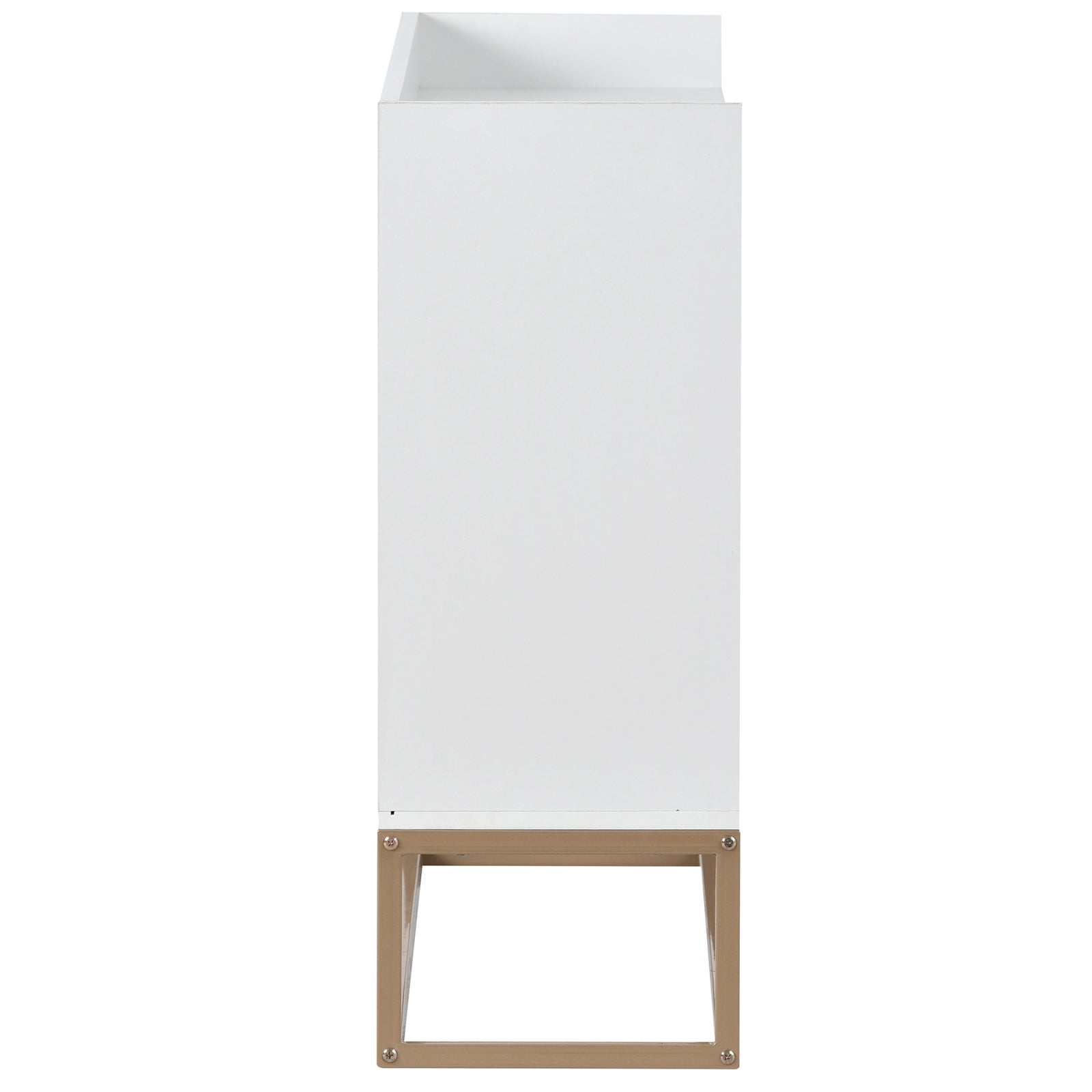 Buffet salon 120 cm, bahut 4 portes push to open, meuble d'entrée salon salle à manger, cuisine, moderne, 120x30x80 cm - Blanc - 9