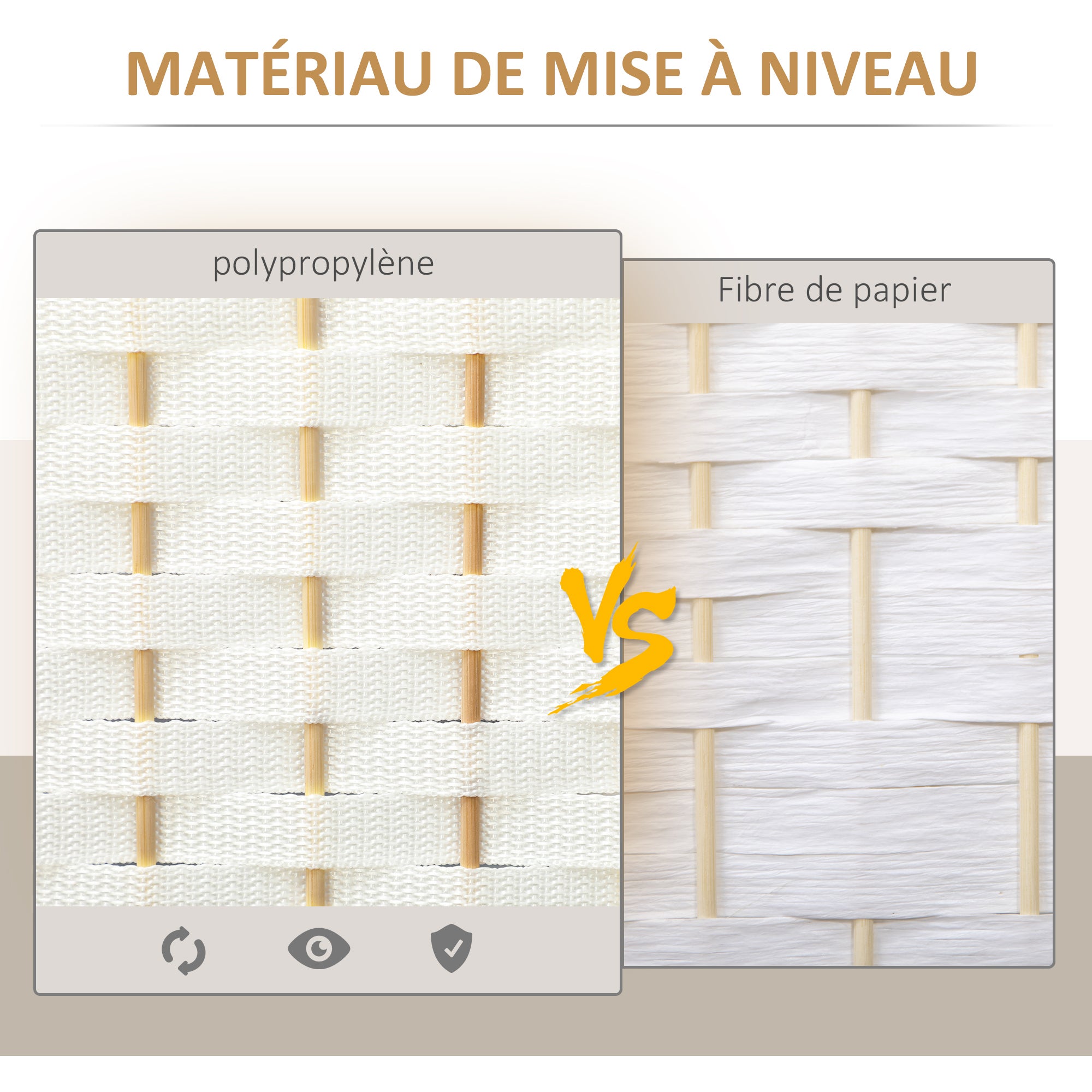 Paravent interieur bois de pin HOMCOM - 5