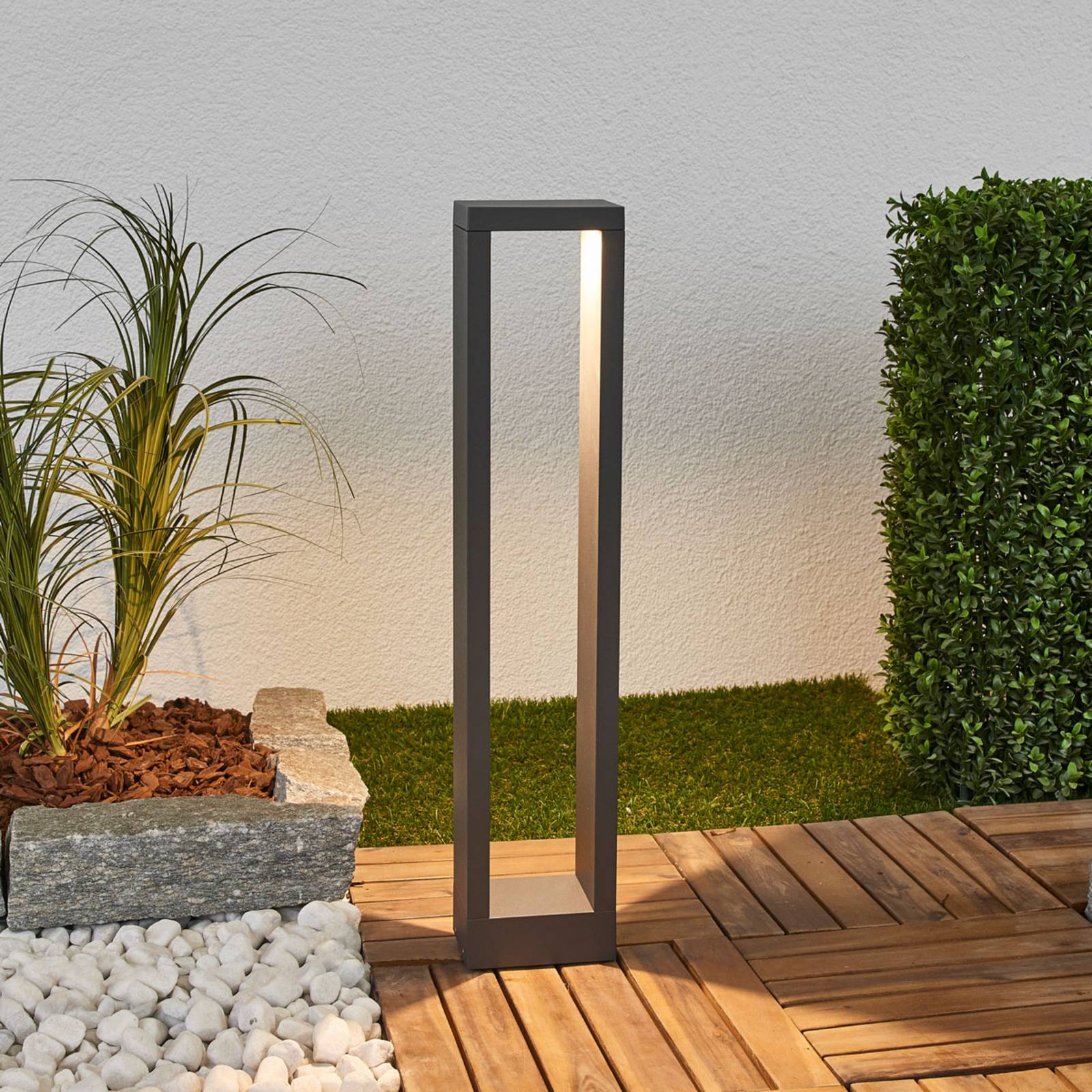 Lampada LED Da Esterni 'Jupp' Moderna – Nero, Alluminio, IP54, Lampadina Inclusa, Altezza 60 Cm