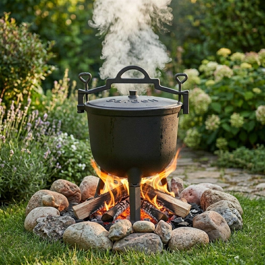 Kociołek żeliwny emaliowany 10L stojący garnek myśliwski ognisko grill MultiGarden - 3