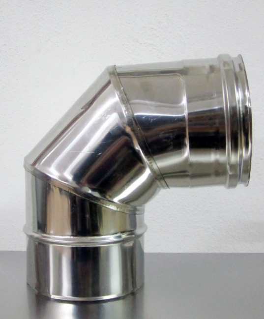 Curva 90° Acciaio Inox AISI 304 Per Canna Fumaria - Ø250mm, Spessore 0.5mm - Foto 6