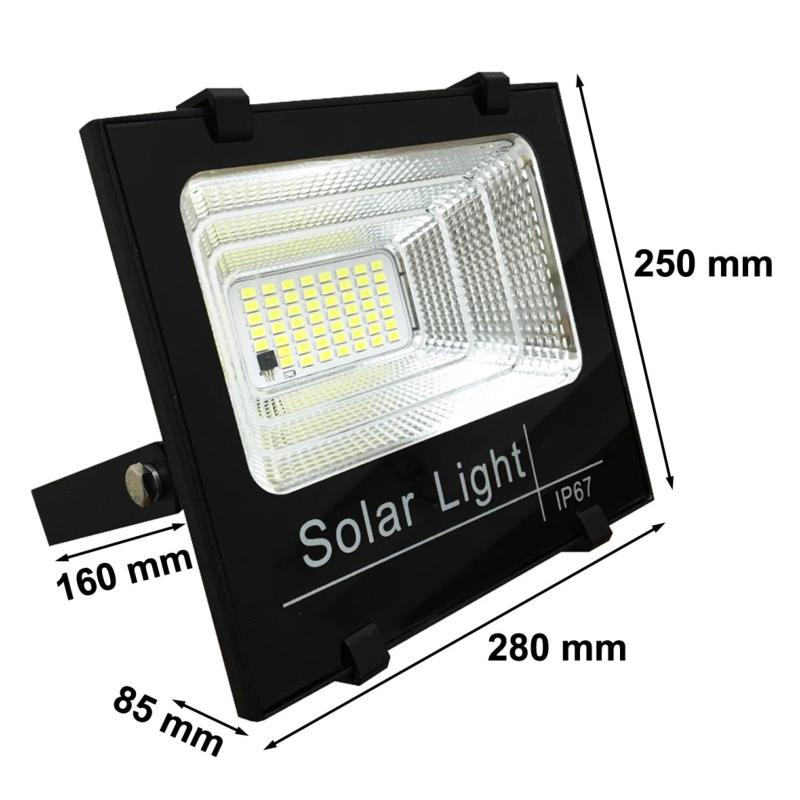 Projecteur Solaire LED 15W Dimmable avec Détecteur (Panneau Solaire + Télécommande Inclus) - Blanc Froid 6000K - 8000K - SILAMP - 7