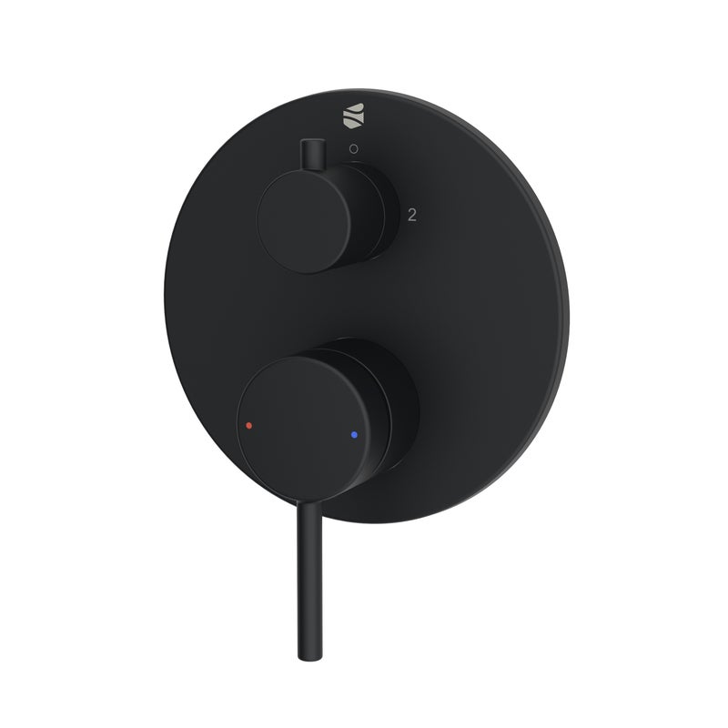 Bernstein Bateria wannowa podtynkowa VIREO czarna 2 tryby wylewki