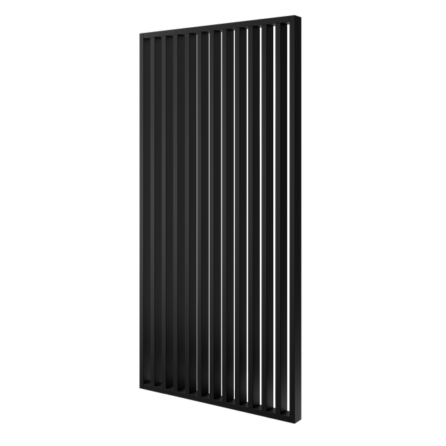 ŚCIANKA Z LAMELI - GOTOWY ZESTAW - CZARNY MAT - LAMELE3D - 59 cm - Standardowe