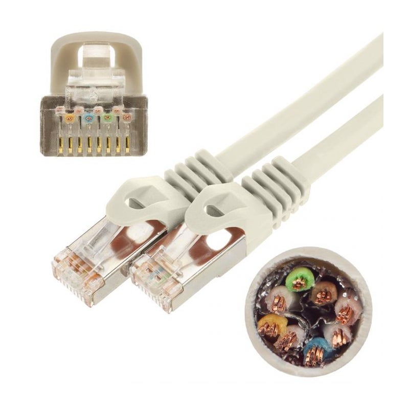 Фото - Патч-корд NEKU Kabel Patchcord ekran S/FTP kat.7 szary 3m
