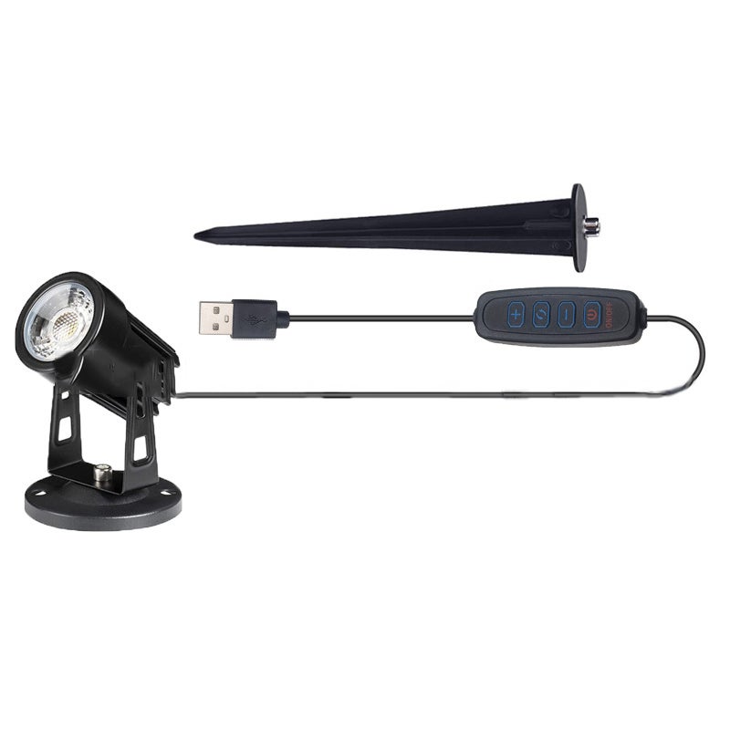 Wewnętrzny reflektor LED USB, reflektor podłogowy wewnętrzny, wewnętrzny reflektor ze ściemniaczem, trójstopniowa regulacja jasności (bez adaptera)