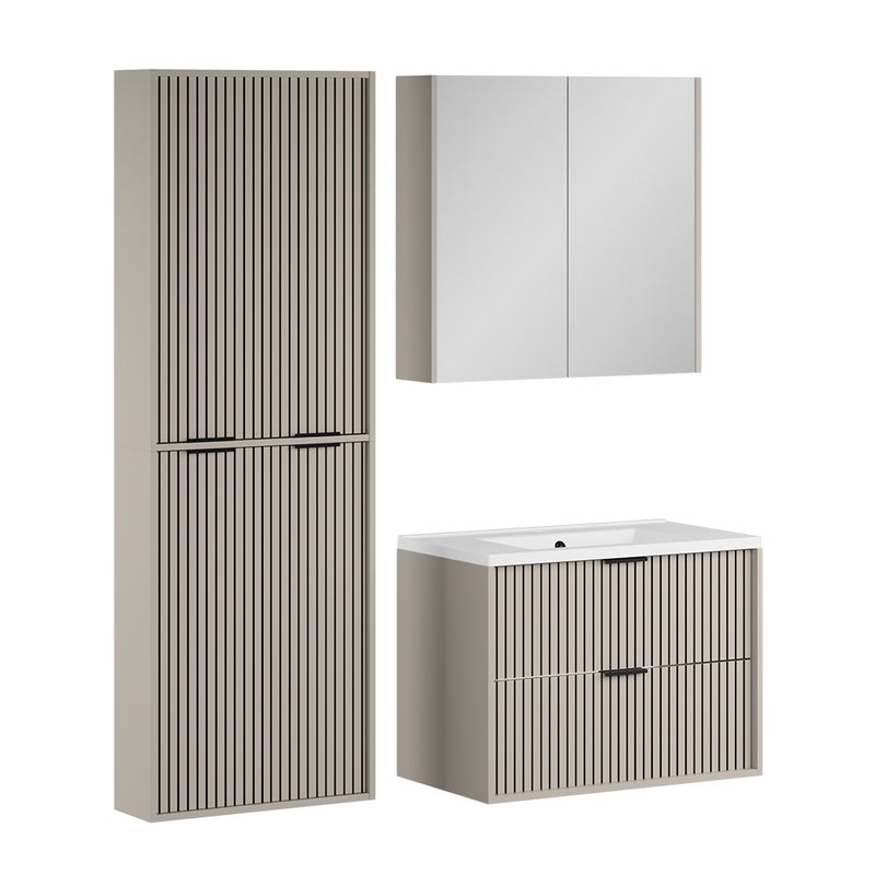 Vicco Zestaw mebli łazienkowych Ruford, Kaszmir, 4 części