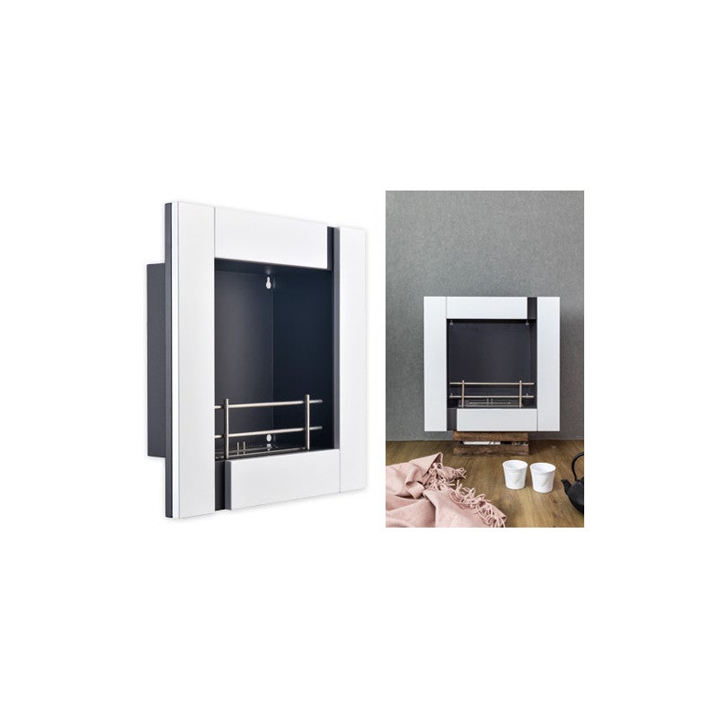 Gmr  Chimenea De Bioetanol Picasso De 1,2 Litros, Mdf Con Inserto Blanco/Negro , Leroy Merlin