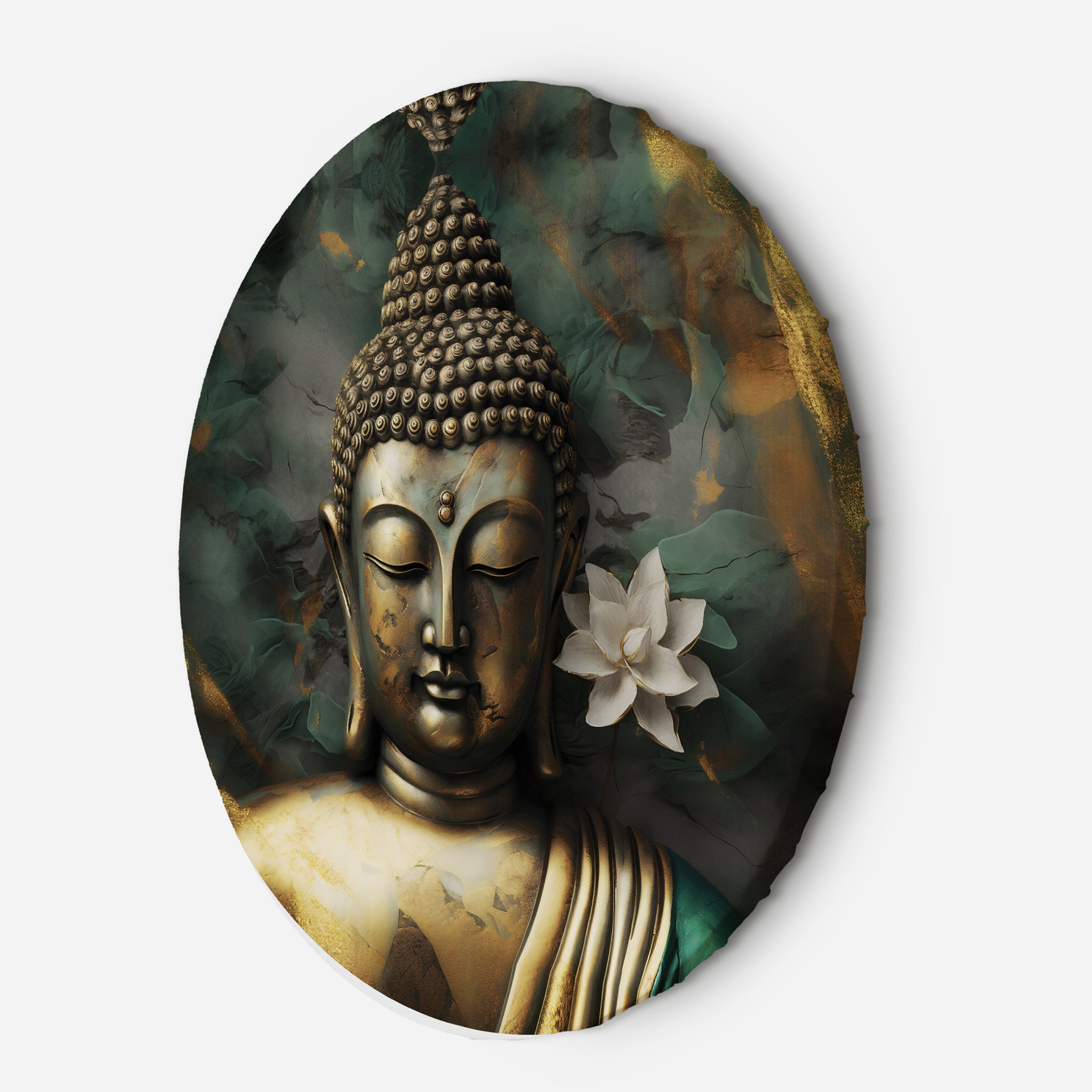 Okrągly obraz, Budda Abstrakcja Zen 40x40